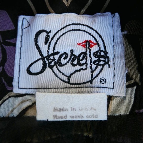 Vintage Secretary Dress Mixed Floral Stripes Pleated Skirt V Back USA - Picture 4 of 9